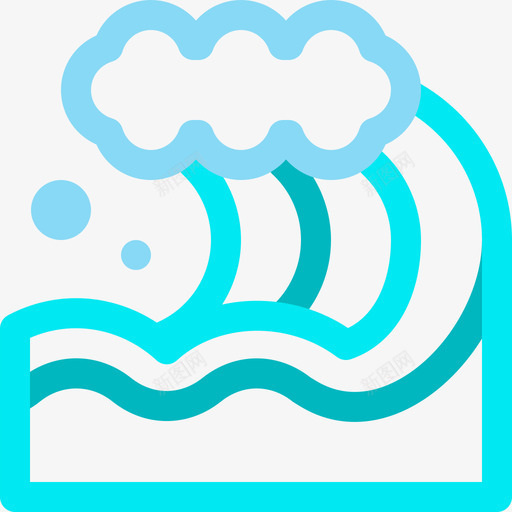 波浪自然48线性颜色图标svg_新图网 https://ixintu.com 波浪 线性颜色 自然48