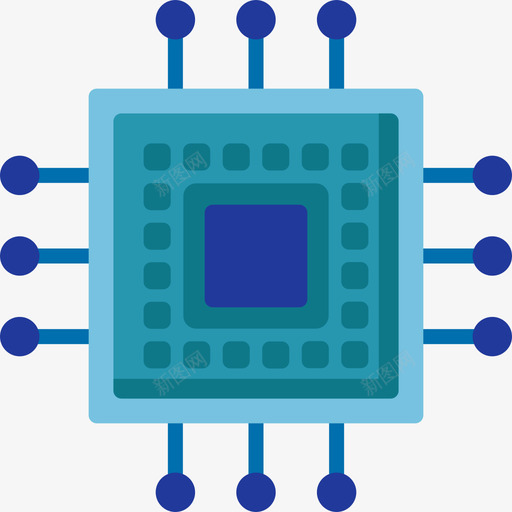 Cpu帮助和支持8扁平图标svg_新图网 https://ixintu.com Cpu 帮助和支持8 扁平