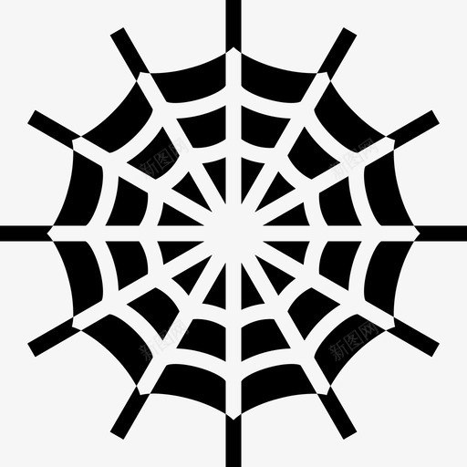 蜘蛛网万圣节91填充图标svg_新图网 https://ixintu.com 万圣节91 填充 蜘蛛网
