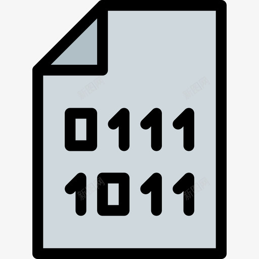 二进制代码编程32线性颜色图标svg_新图网 https://ixintu.com 二进制代码 线性颜色 编程32