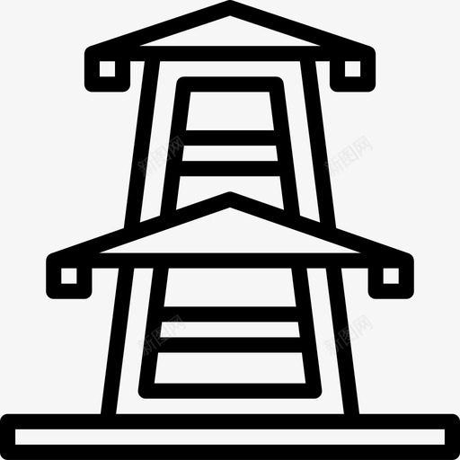 电力塔能源22线性图标svg_新图网 https://ixintu.com 电力塔 线性 能源22