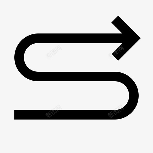 蛇箭头方向图标svg_新图网 https://ixintu.com 方向 箭头 箭头2 蛇 转弯