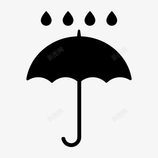 带伞雨预报天气图标svg_新图网 https://ixintu.com 天气 带伞雨 潮湿 预报