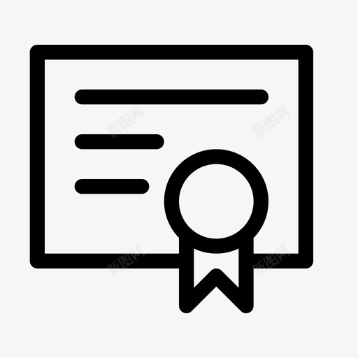 证书奖励认证图标svg_新图网 https://ixintu.com 奖励 学位 教育 毕业 认证 设备游戏 证书