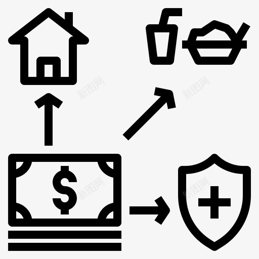 支出消费工资图标svg_新图网 https://ixintu.com 工资 支出 消费 遗产规划