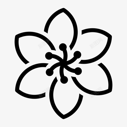 花装饰图案图标svg_新图网 https://ixintu.com 六 图案 花 装饰