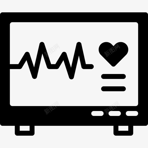 心电图44号医院填充图标svg_新图网 https://ixintu.com 44号医院 填充 心电图