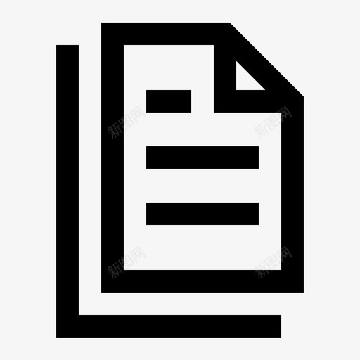 文档文件多个图标svg_新图网 https://ixintu.com ui 多个 文件 文档 用户界面大纲 纸张