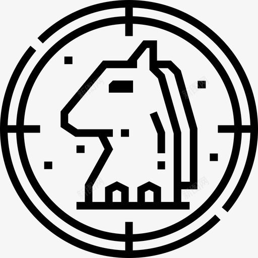 特洛伊木马互联网安全32线性图标svg_新图网 https://ixintu.com 互联网安全32 特洛伊战争 特洛伊木马 线性