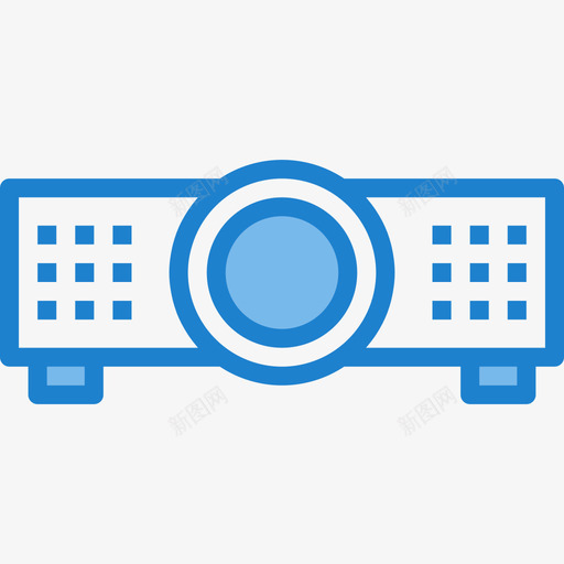 投影仪办公工具5蓝色图标svg_新图网 https://ixintu.com 办公工具5 投影仪 蓝色