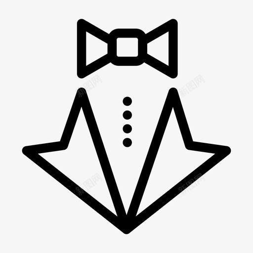 蝴蝶结心形爱情图标svg_新图网 https://ixintu.com 婚礼 心形 情人节免费矢量图标 爱情 蝴蝶结 西装 领带