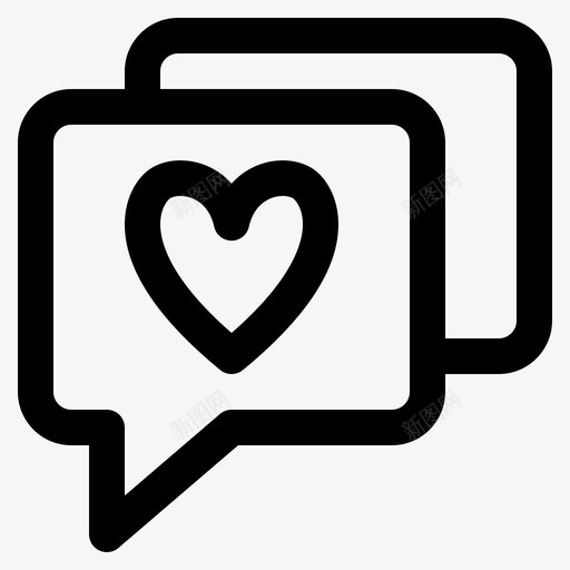 爱情短信聊天谈心图标svg_新图网 https://ixintu.com 爱情提纲 爱情短信 聊天 言语泡泡 谈心