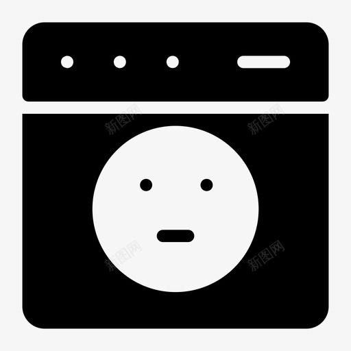 网页浏览器表情符号图标svg_新图网 https://ixintu.com 中立 互联网 浏览器 笑脸 网站托管字形图标 网页 表情符号