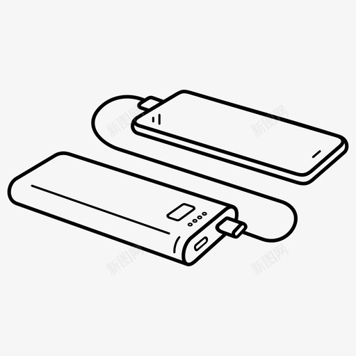 为智能手机充电的电源组手机便携式充电器图标svg_新图网 https://ixintu.com 为智能手机充电的电源组 便携式充电器 手机