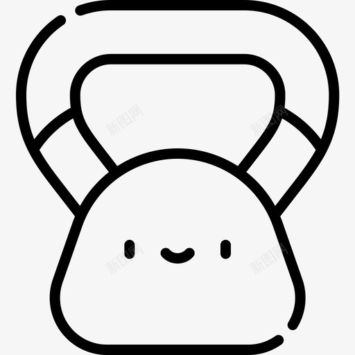 壶铃健身房10直线型图标svg_新图网 https://ixintu.com 健身房10 壶铃 直线型