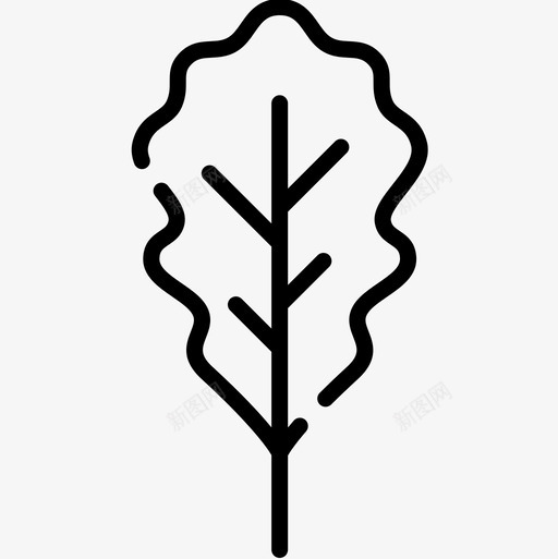 橡树叶感恩节44直线型图标svg_新图网 https://ixintu.com 感恩节44 橡树叶 直线型