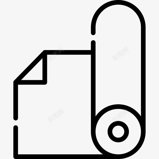 纸卷印刷26线性图标svg_新图网 https://ixintu.com 印刷26 纸卷 线性
