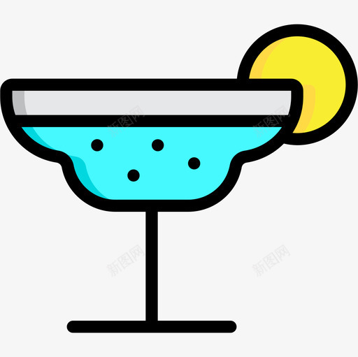 鸡尾酒酒精饮料3线性颜色图标svg_新图网 https://ixintu.com 线性颜色 酒精饮料3 鸡尾酒