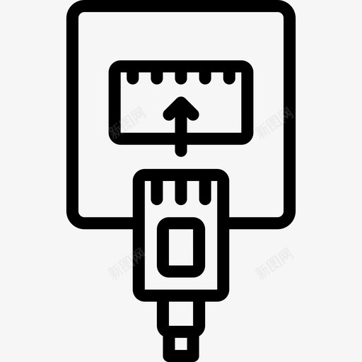 以太网联网5线性图标svg_新图网 https://ixintu.com 以太网 线性 联网5
