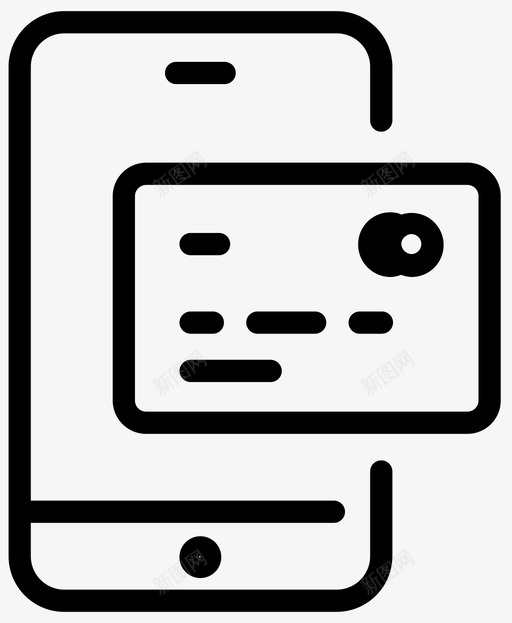 移动支付信用卡智能手机图标svg_新图网 https://ixintu.com 信用卡 智能手机 移动支付 购物和电子商务
