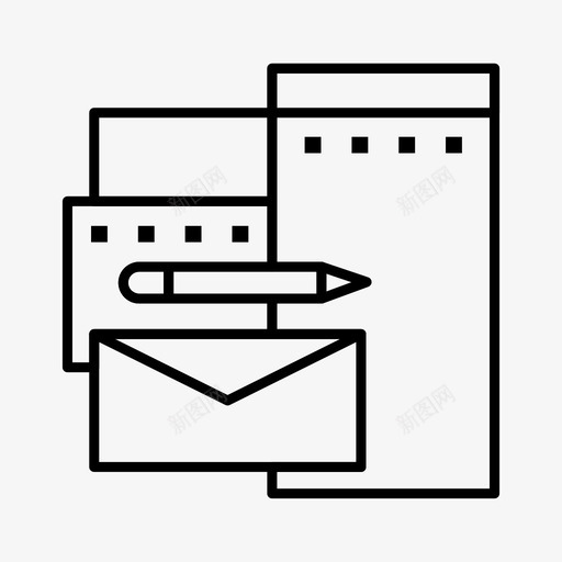 广告品牌公司图标svg_新图网 https://ixintu.com 信件 公司 品牌 广告 身份 项目管理和开发
