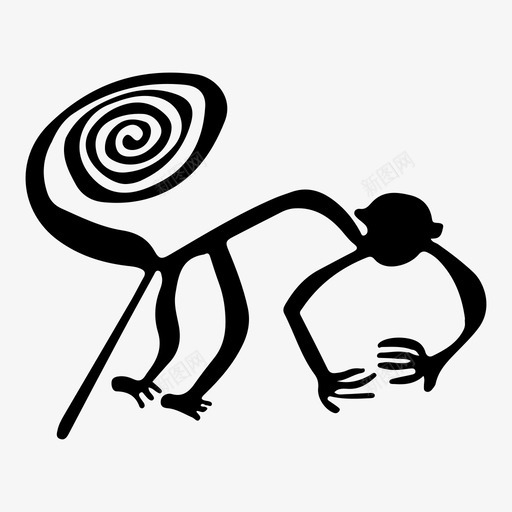 MonkeyLinesNazca图标svg_新图网 https://ixintu.com Lines Monkey Nazca NazcaLines Peru