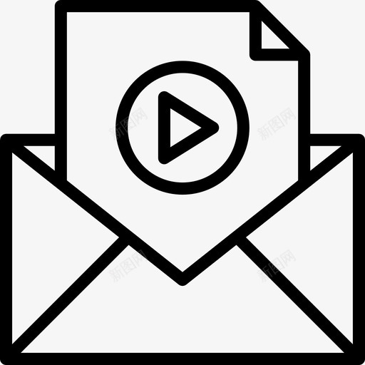 电子邮件多媒体44线性图标svg_新图网 https://ixintu.com 多媒体44 电子邮件 线性