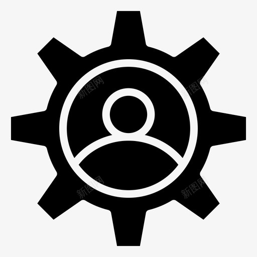 用户头像装备图标svg_新图网 https://ixintu.com 在建字形图标 头像 用户 装备 设置 轮子
