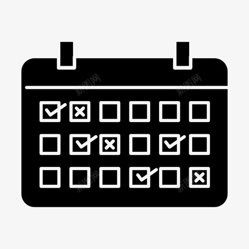 日历日期月份图标svg_新图网 https://ixintu.com 以人为本的企业和现代公司 年份 日历 日期 时间 月份