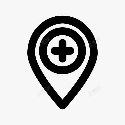 位置医院地图针医疗图标svg_新图网 https://ixintu.com 位置医院 医疗 医疗线路v2 地图针 地点
