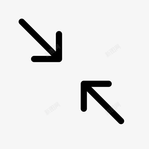 调整大小折叠压缩图标svg_新图网 https://ixintu.com 压缩 折叠 收缩 最小化 箭头方向 调整大小