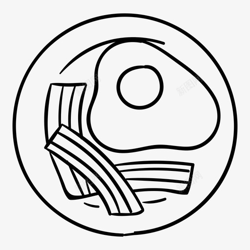 鸡蛋早餐鸡肉图标svg_新图网 https://ixintu.com 早餐 温热 煎蛋 菜肴 鸡肉 鸡蛋