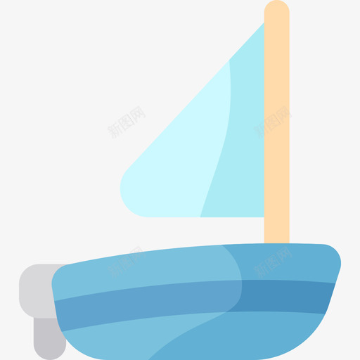 扁平帆船车辆和运输工具图标svg_新图网 https://ixintu.com 扁平帆船 车辆和运输工具