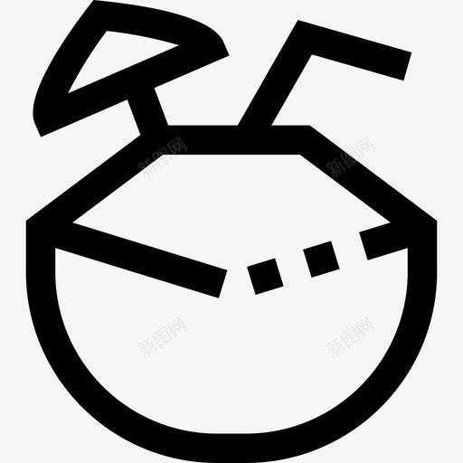 椰子蔬菜和水果直系图标svg_新图网 https://ixintu.com 椰子 直系 蔬菜和水果
