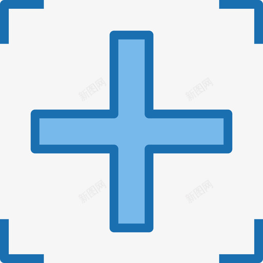 加加3蓝图标svg_新图网 https://ixintu.com 加 加3 蓝