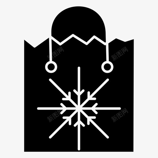 圣诞节购物袋圣诞购物图标svg_新图网 https://ixintu.com 圣诞节 圣诞购物 购物袋