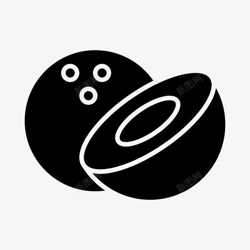 椰子食物松果图标svg_新图网 https://ixintu.com 松果 椰子 食物