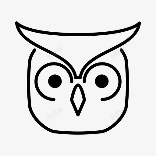 猫头鹰动物可爱图标svg_新图网 https://ixintu.com 动物 可爱 森林 猫头鹰 立方体动物 野生动物