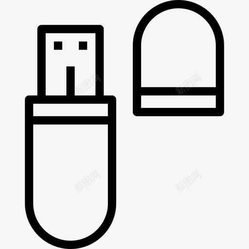 Usb电子设备7线性图标svg_新图网 https://ixintu.com Usb 电子设备7 线性
