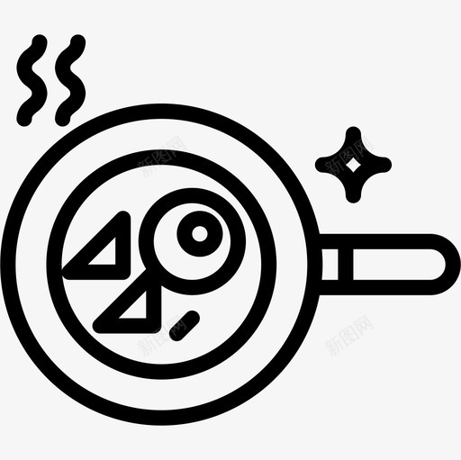 煎锅厨房工具17线性图标svg_新图网 https://ixintu.com 厨房工具17 煎锅 线性