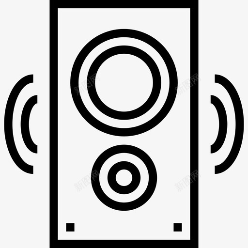 扬声器第38小节线性图标svg_新图网 https://ixintu.com 扬声器 第38小节 线性