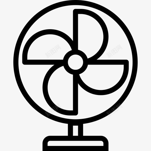 扇子家4直线型图标svg_新图网 https://ixintu.com 家4 扇子 直线型