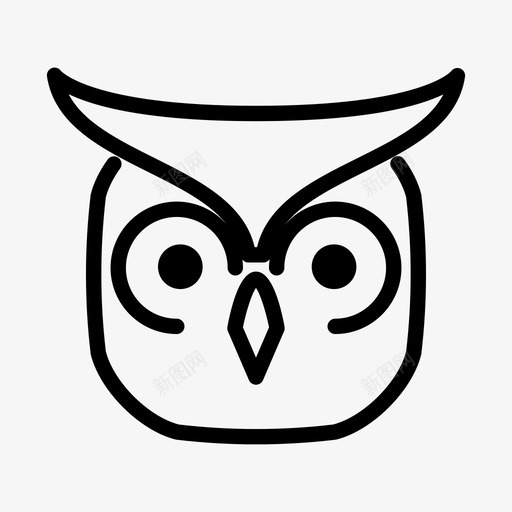 猫头鹰动物可爱图标svg_新图网 https://ixintu.com 动物 可爱 森林 猫头鹰 立方体动物 野生动物