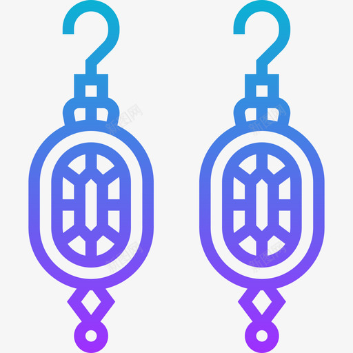 耳环典当行5号梯度图标svg_新图网 https://ixintu.com 典当行5号 梯度 耳环