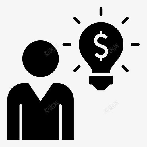 策略头脑风暴灯泡图标svg_新图网 https://ixintu.com 业务 头脑风暴 想法 灯泡 策略