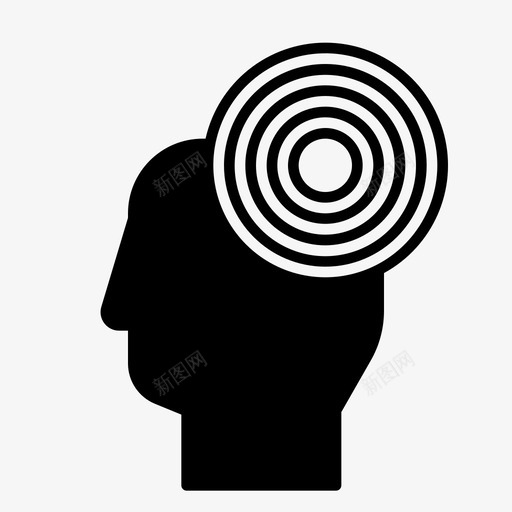 头痛偏头痛疼痛图标svg_新图网 https://ixintu.com 偏头痛 健康图标 压力 头痛 疼痛 眩晕