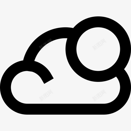 多云171号天气线性图标svg_新图网 https://ixintu.com 171号天气 多云 线性
