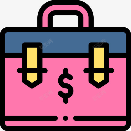 公文包money38线性颜色图标svg_新图网 https://ixintu.com money38 公文包 线性颜色