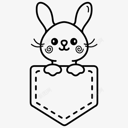 兔子脸口袋亚洲表情化身图标svg_新图网 https://ixintu.com 亚洲表情 兔子脸口袋 化身 卡哇伊 卡通脸 可爱的卡通人物 小狗
