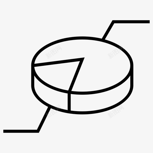 饼图三维演示图标svg_新图网 https://ixintu.com 三维 数据分析清晰 演示 统计 饼图